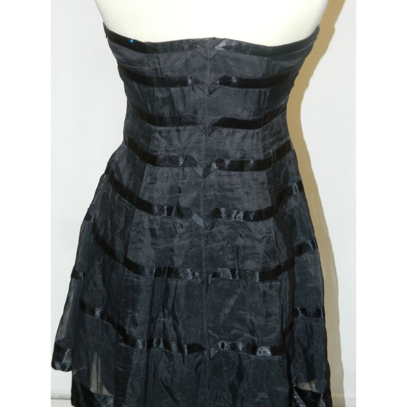 Karen Millen Dress Size 8 Black Strapless Tulle Double Layers‎ Formal Party Mini - Picture 8 of 13
